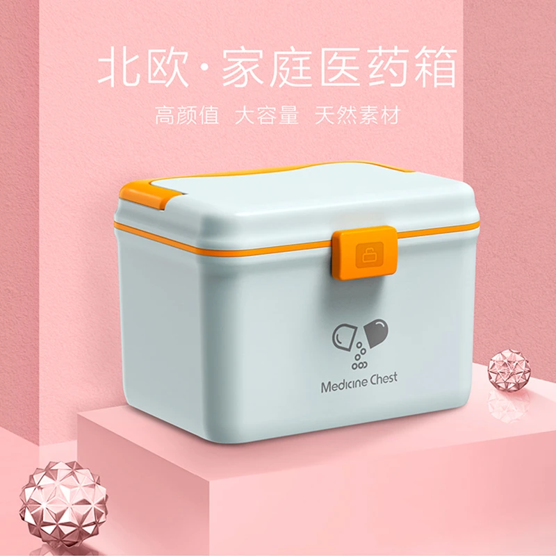 药箱多层家庭装药箱药品收纳盒家用大容量医用医疗箱药箱收纳盒
