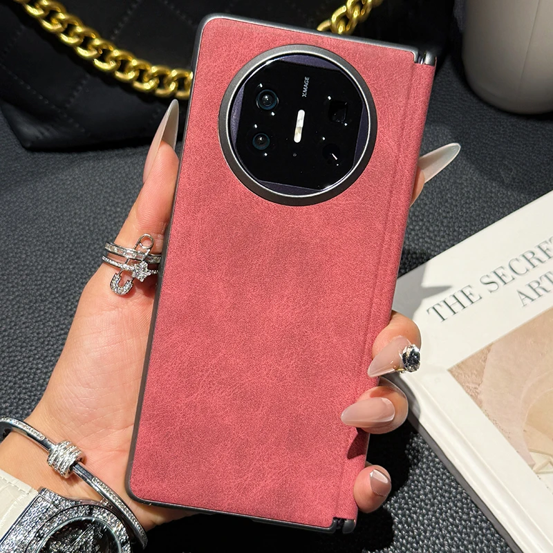 适用华为matex5手机壳转轴全包后壳X5典藏版折叠屏保护套X3羊巴皮