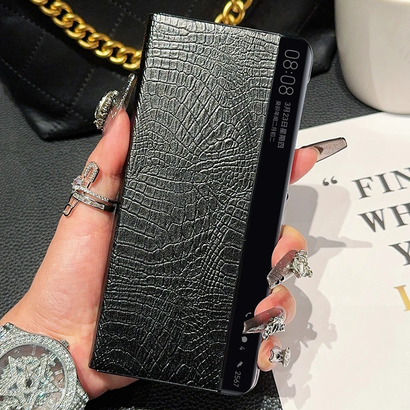 创禹华为matex5折叠屏手机壳x5翻盖式保护套全包X3典藏版小鳄鱼纹