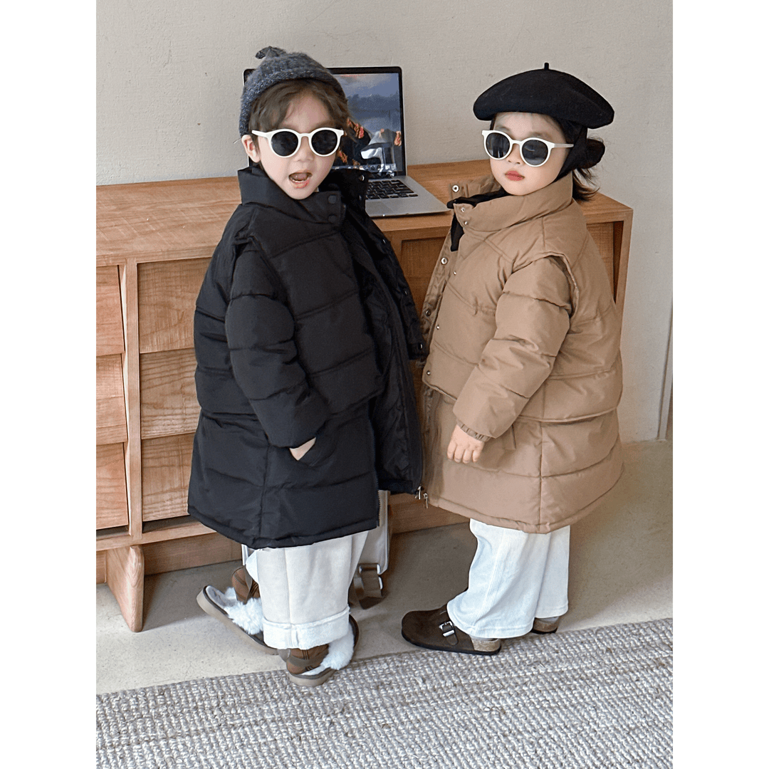 秋冬韩版棉服男保暖中大童新款洋气时尚连帽冬季加厚宝宝洋气棉袄