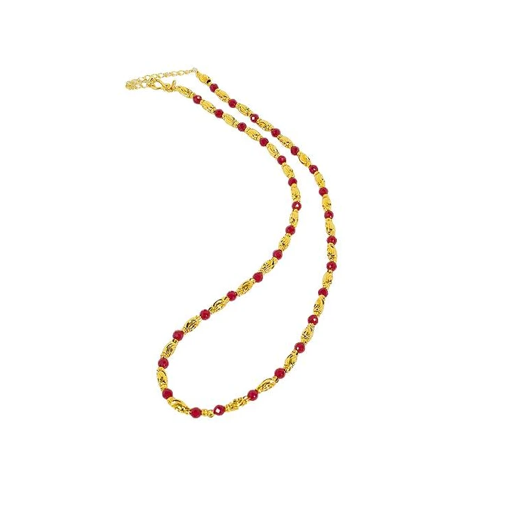 （活动专属）【证书礼盒】合金镶嵌人工（培育）红宝石项链DX12986