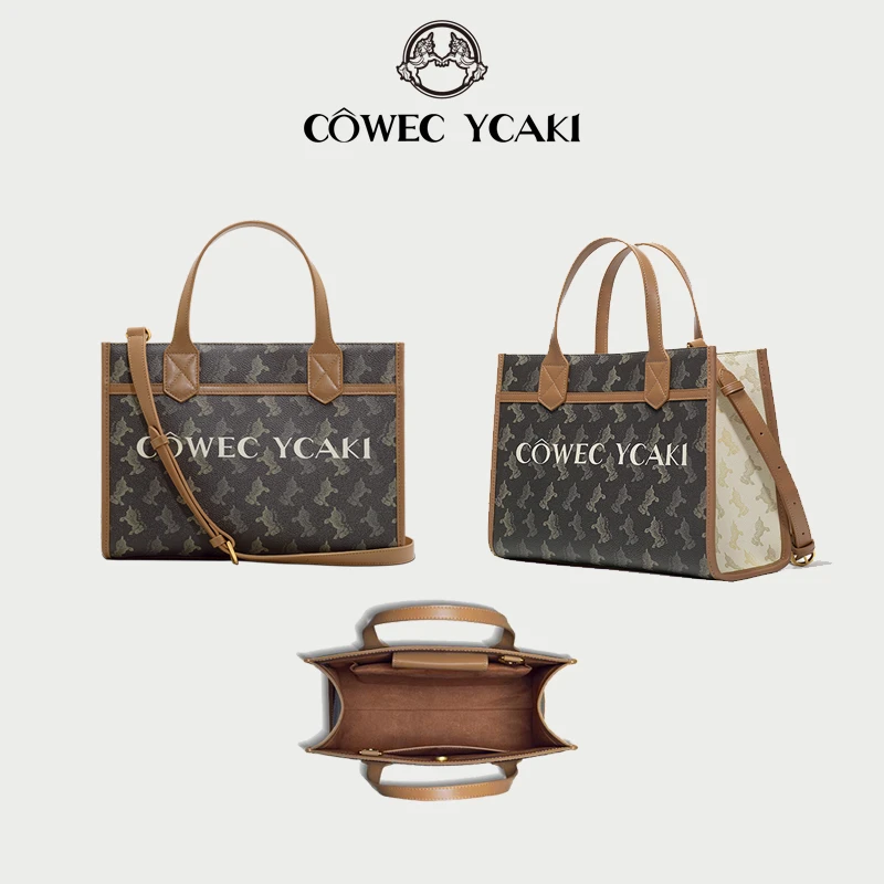 【官方正品】Cowec Ycaki时尚手提大容量通勤托特包c