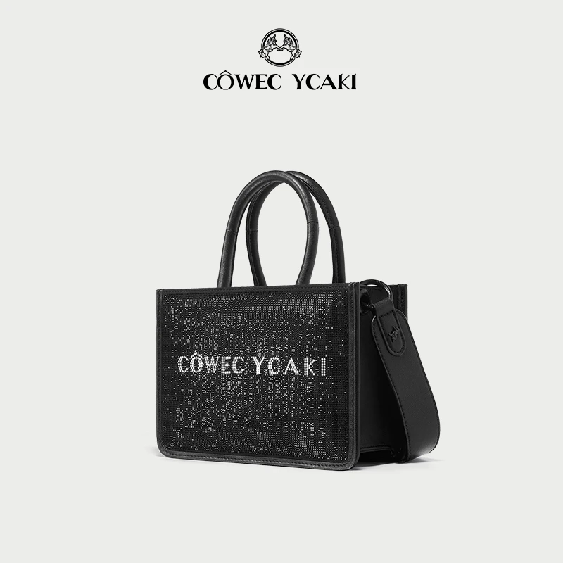 【官方正品】CowecYcak时尚高级百搭星空钻钻托特包潮流女士z
