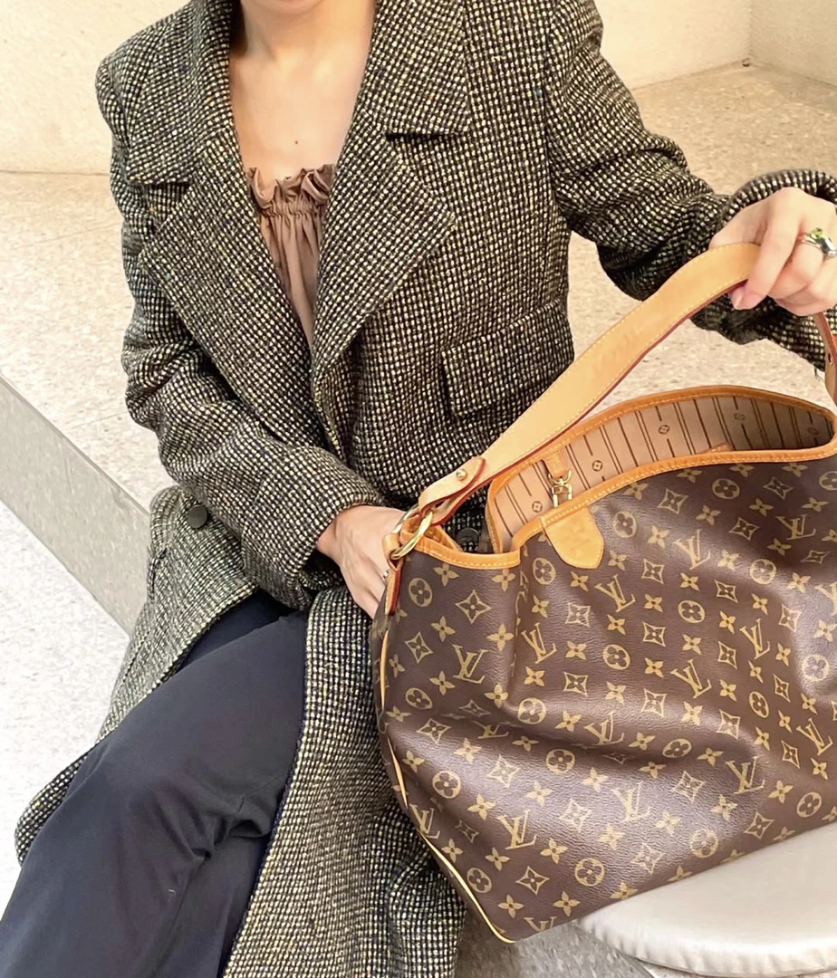 95新 LouisVuitton/路易威登 lv老花delightful/全原小号/中号df