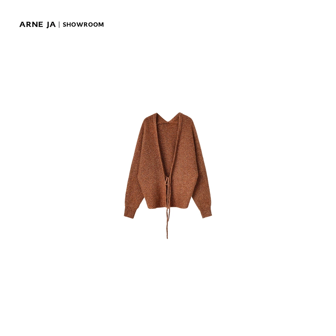 ARNE JA｜“街头热红酒”暖冬羊绒羊毛意式花纱金银丝叠层针织外套