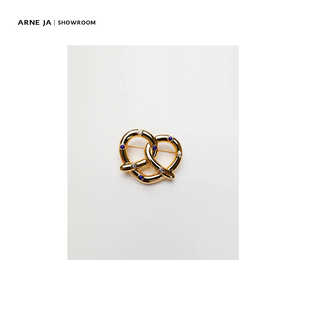 铜合金胸针 ARNE JA｜“手工坊系列”法式碱水结黄铜镀金胸针