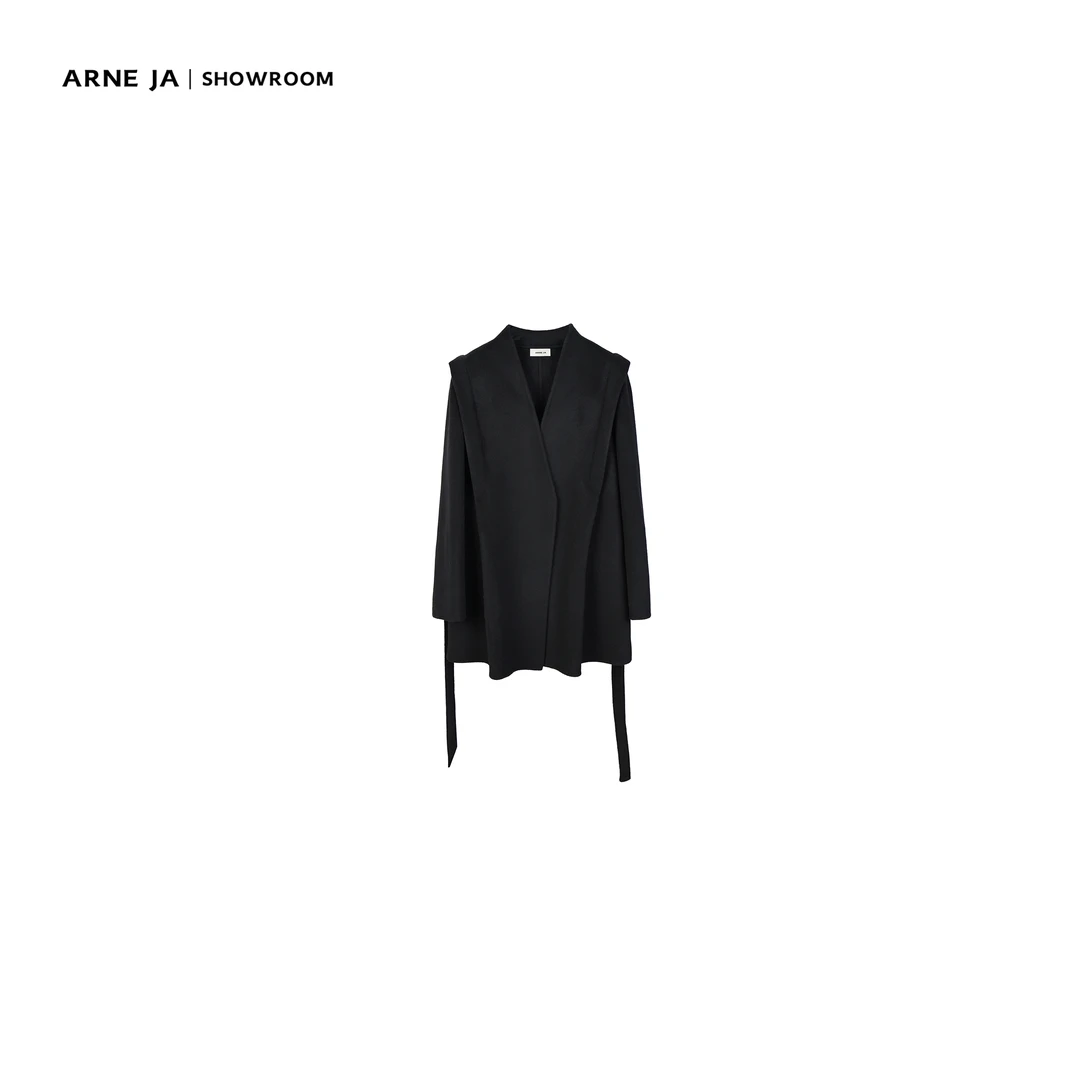 ARNE JA｜新经典主义解构立裁轮廓线条羊绒羊毛外套