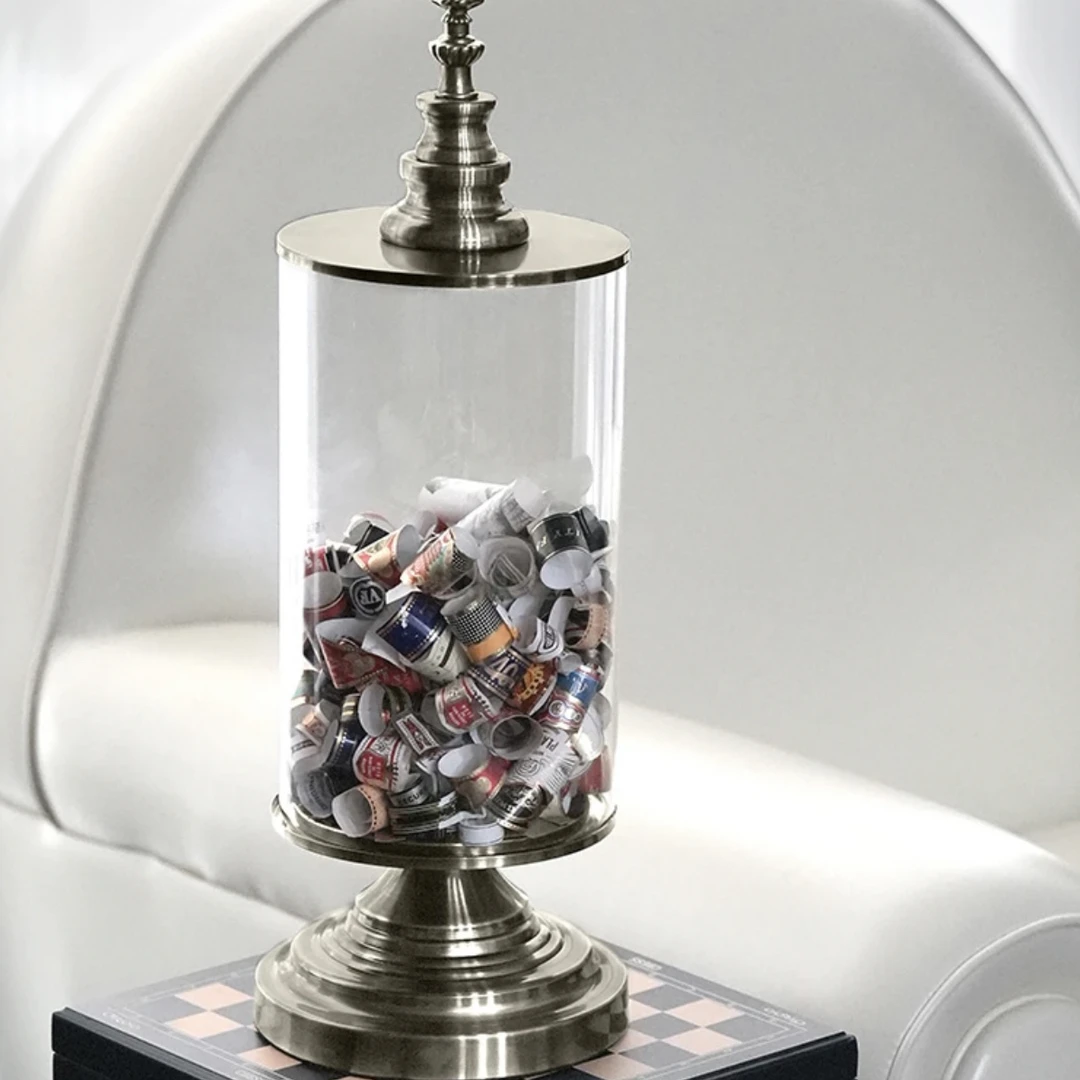 雪茄标签收纳 欧式雪茄标收藏装饰展示罐 艺术摆件