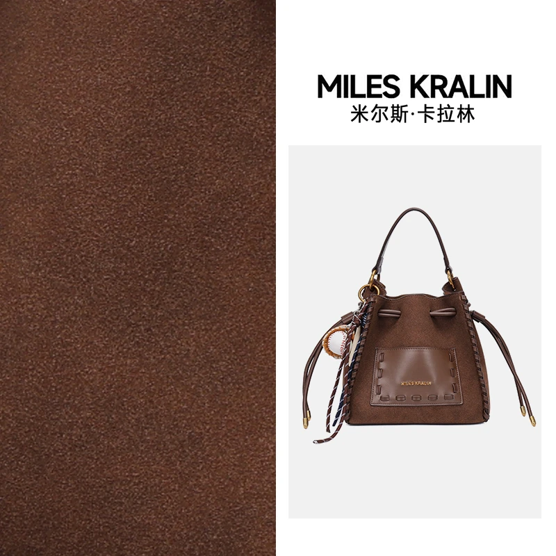 2024新款编织绒面束口包小众百搭女士斜挎包送挂件