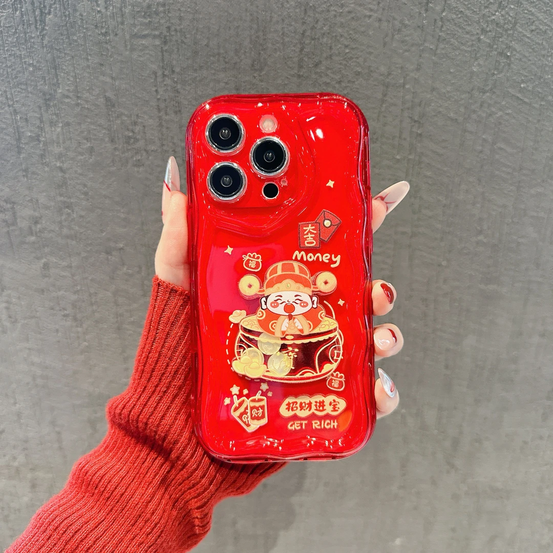 财神金币曲边壳全包苹果15手机壳（华为oppo小米vivo）mate60创意