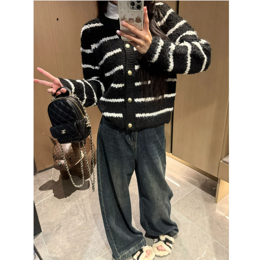 【ZHOU周周】秋冬季新款牛仔裤阔腿裤显瘦设计感百搭宽松高腰复古女