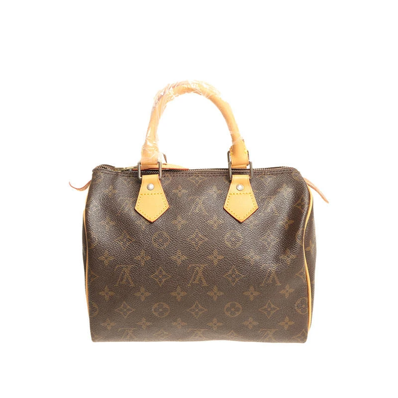 95新 LouisVuitton/路易威登 热巴/老花帆布/手提包/植鞣革换新