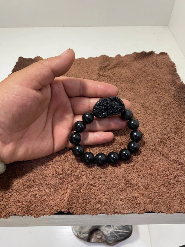精美灵璧石禅意菩提手把件