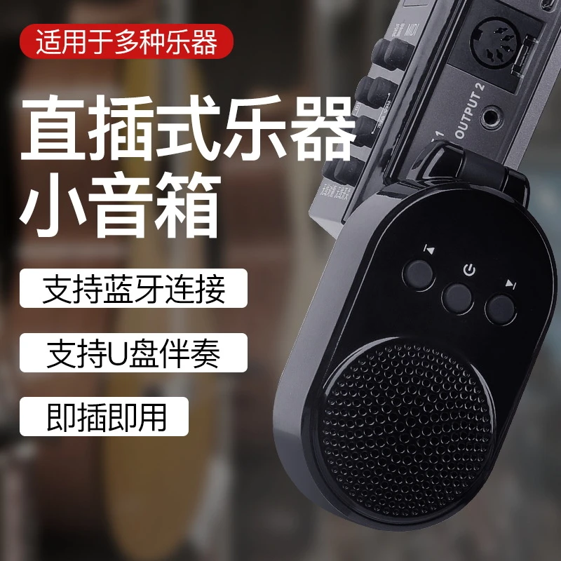 电吹管扩音乐器直插式小音箱电吉他贝斯专用音响充电蓝牙U盘伴奏
