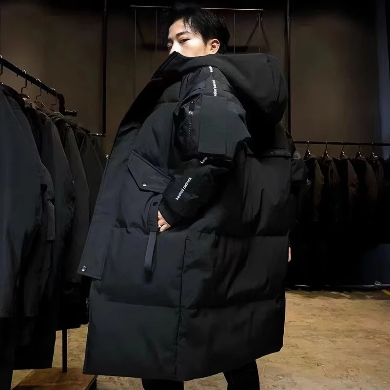 波司澄羽绒服2023新款羽绒服男中长款过膝宽松连帽潮牌加厚情侣学