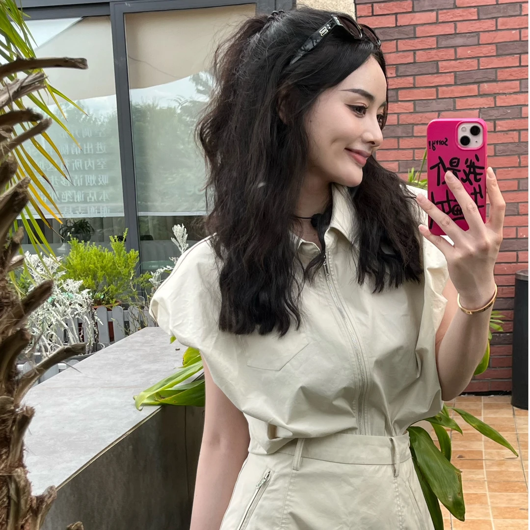 【气质文化】夏季新款时尚套装复古百搭法式上衣小众收腰短裙