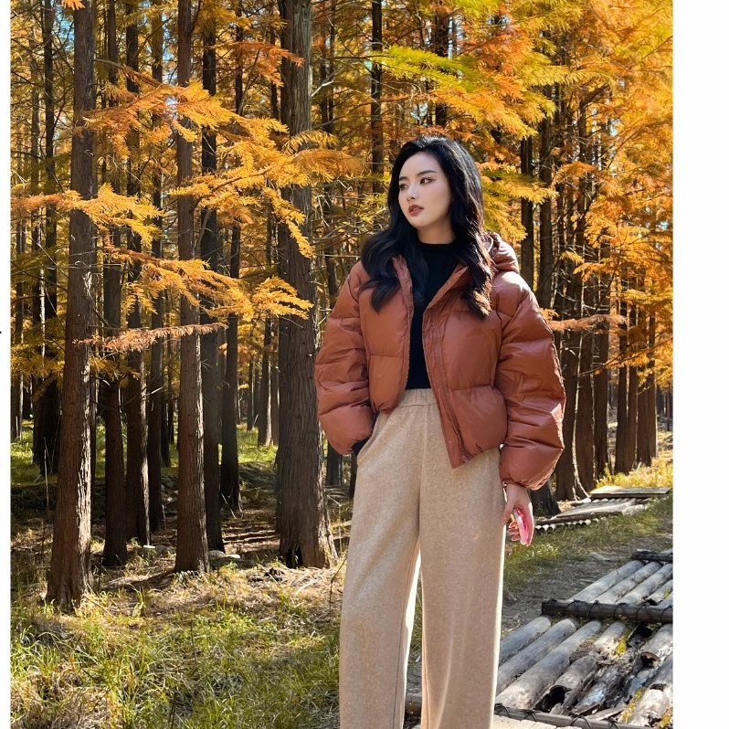 【南瓜小姐】冬季新款短款羽绒服新国标90白鸭绒休闲百搭上衣