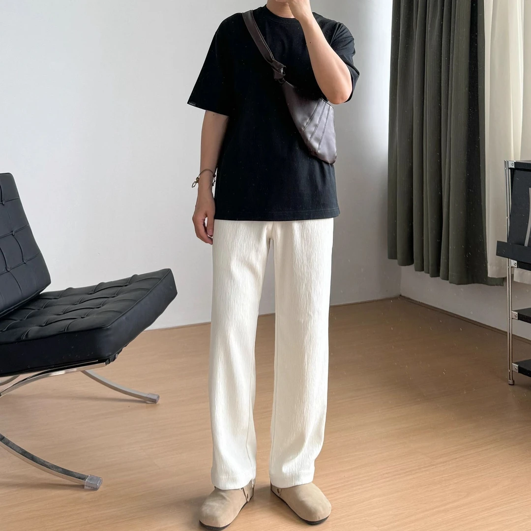 Liberty Kostume 树皮纹原创时尚潮流青春日常休闲直筒长裤男女士