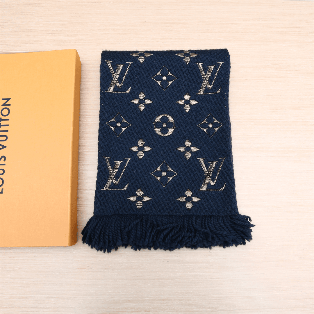 99新 LouisVuitton/路易威登 【小北】围巾墨蓝色 羊毛 P224080413