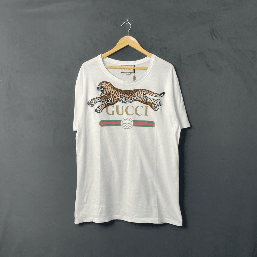 99新 GUCCI/古驰 【小北】Gucci 白色豹子短袖 L码P224827907