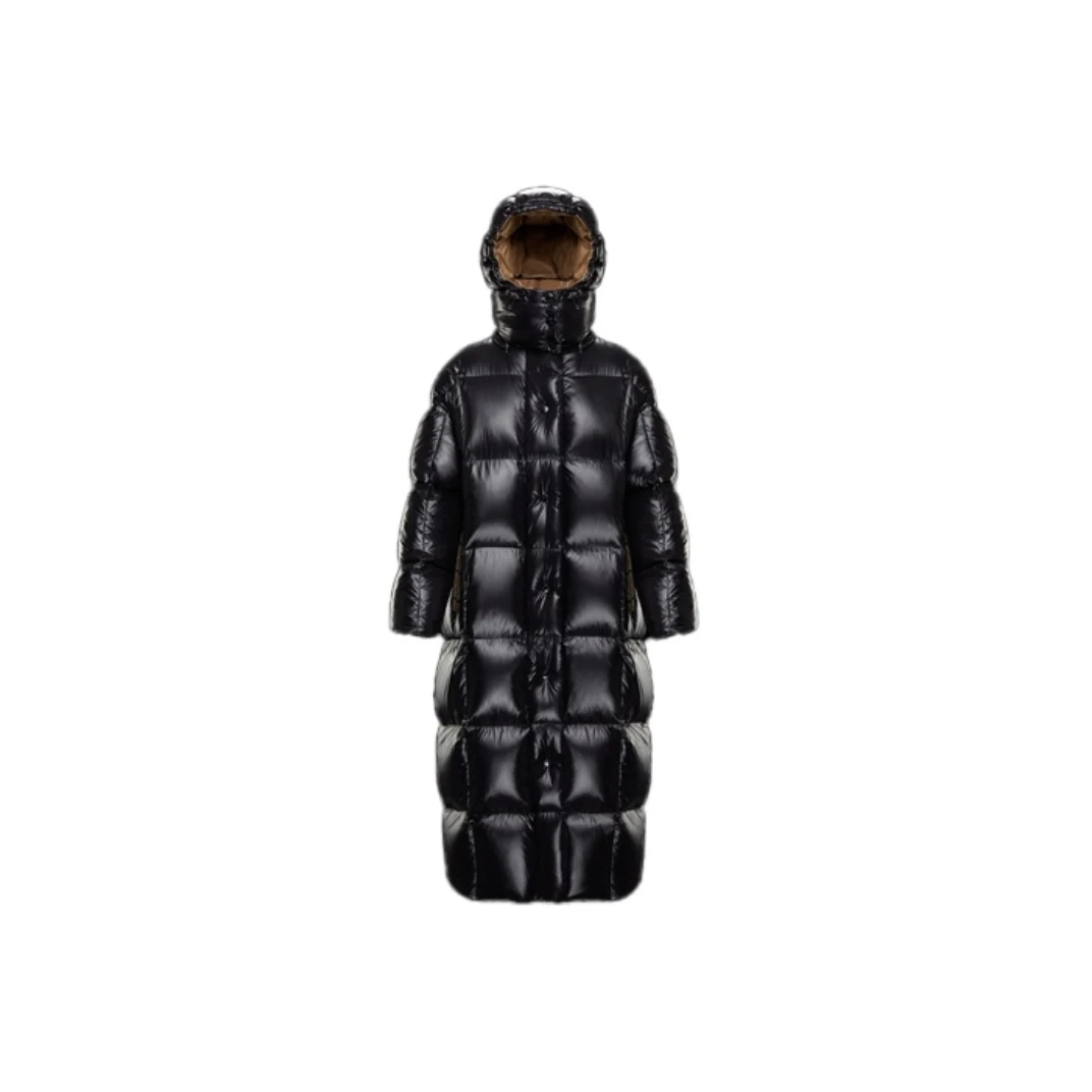 全新未使用 MONCLER 【小北】纯色长款拉链连帽羽绒服 TP017550