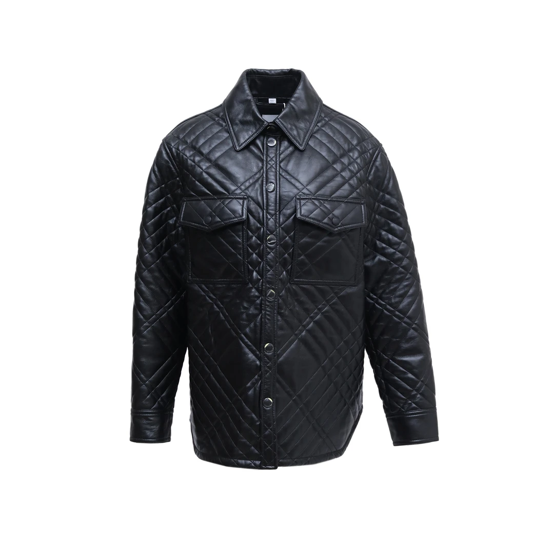 99新 BURBERRY/博柏利 【小北】P224725713/皮革衬衫式夹克