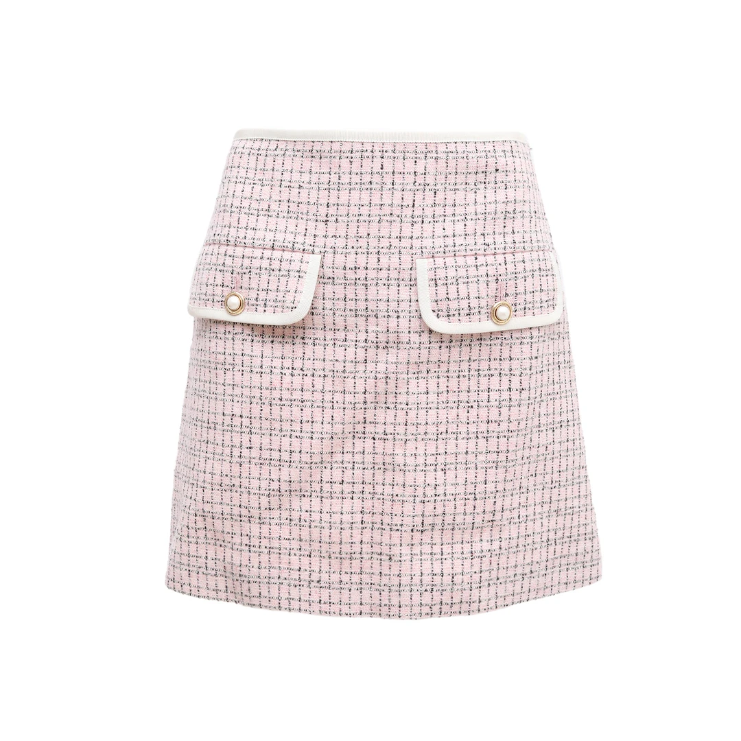 99新 MIU MIU/缪缪 【小北】小香风 短裙 彩色 绵羊毛P224932517
