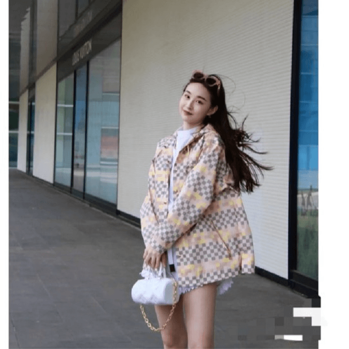 全新未使用 LouisVuitton/路易威登 拼色格子派克服 TP029272