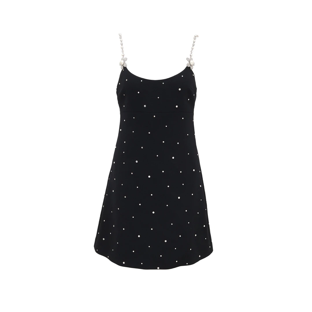 99新 MIU MIU/缪缪 【小北】连衣裙 尼龙拼醋酯纤维 P234037623
