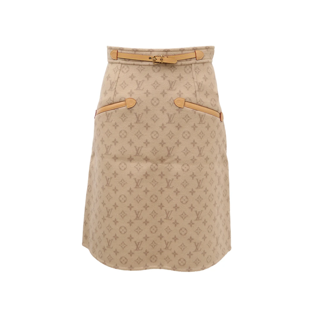 全新未使用 LouisVuitton/路易威登 【小北】满印logo短裙TP029281