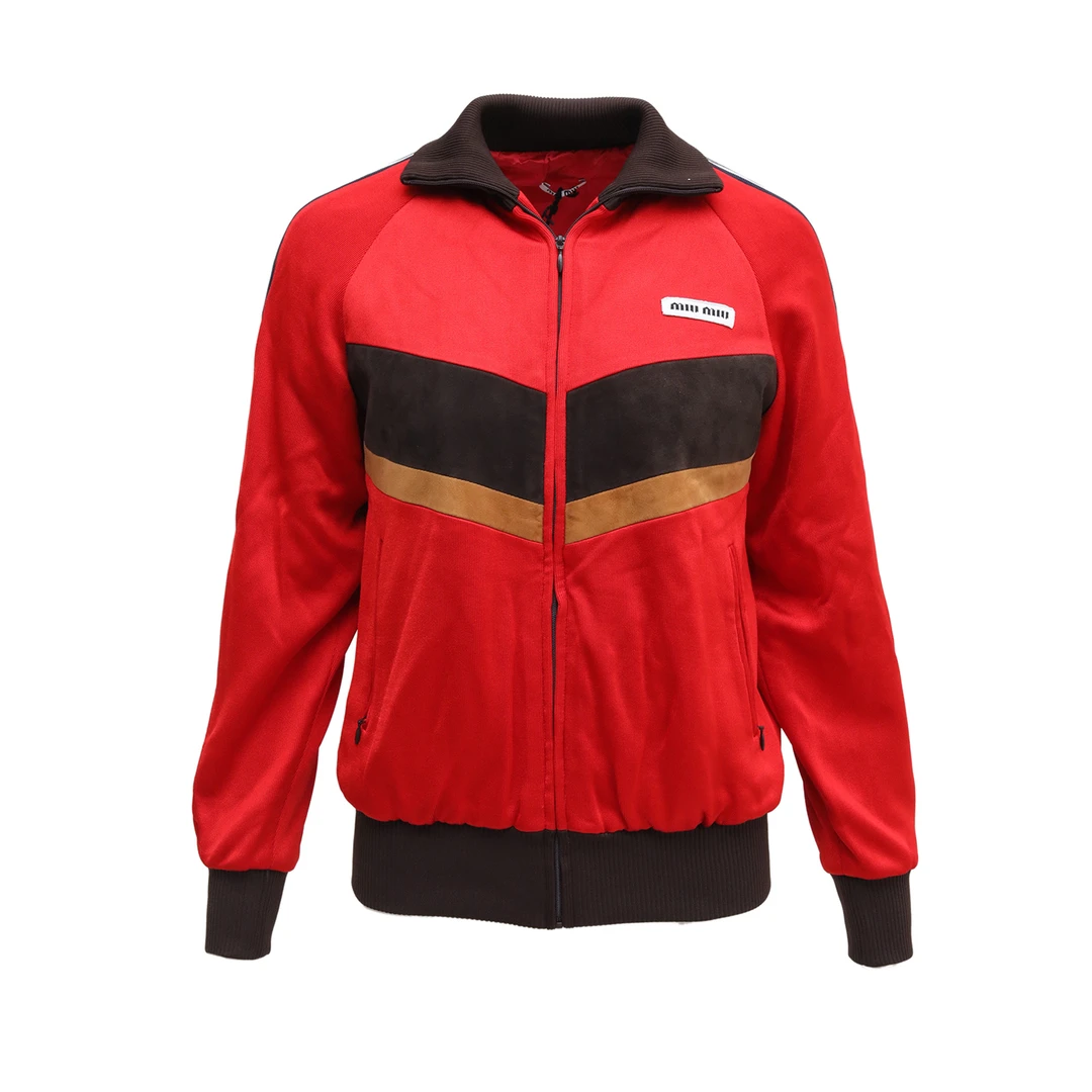 99新 MIU MIU/缪缪 【小北】P234656517/外套棒球服 红色 粘胶纤维