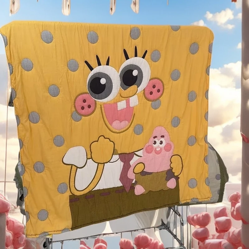 TuLa（薄款加油吧）120*150+-3公分海绵宝宝透气亲肤成人柔软泡芙被