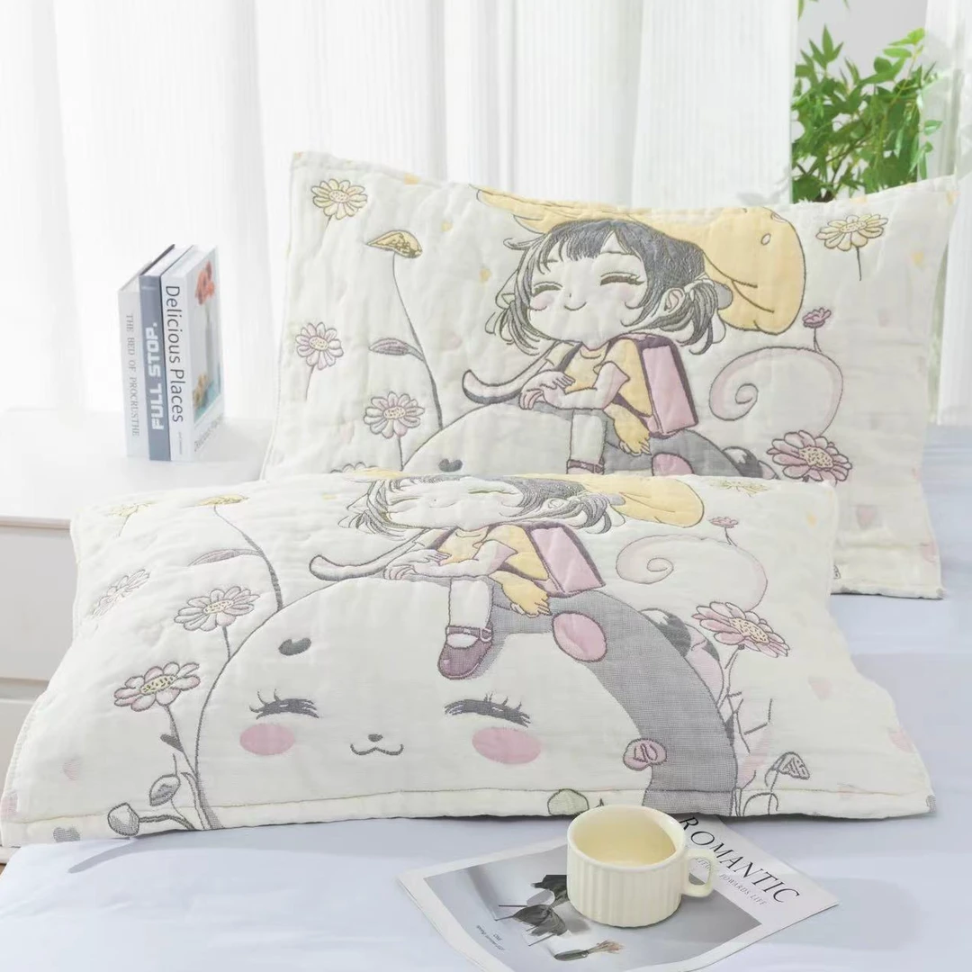 【梦幻女孩】52*78纯棉韩式花边透气柔软韩式蕾丝花边枕巾