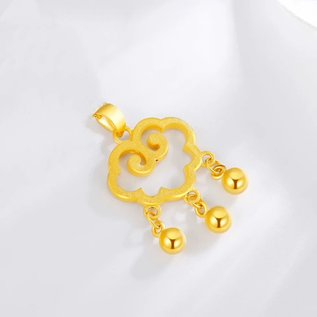 XL3420 镂空祥云铃铛小锁【单独吊坠】