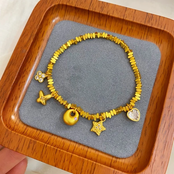 SL2404 星星胖坨五角星碎金手链梦幻少女心