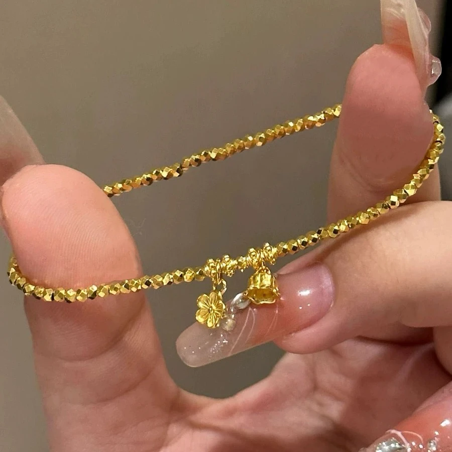 SL2286 铃兰小花朵爆闪蹦迪珠手链弹力绳