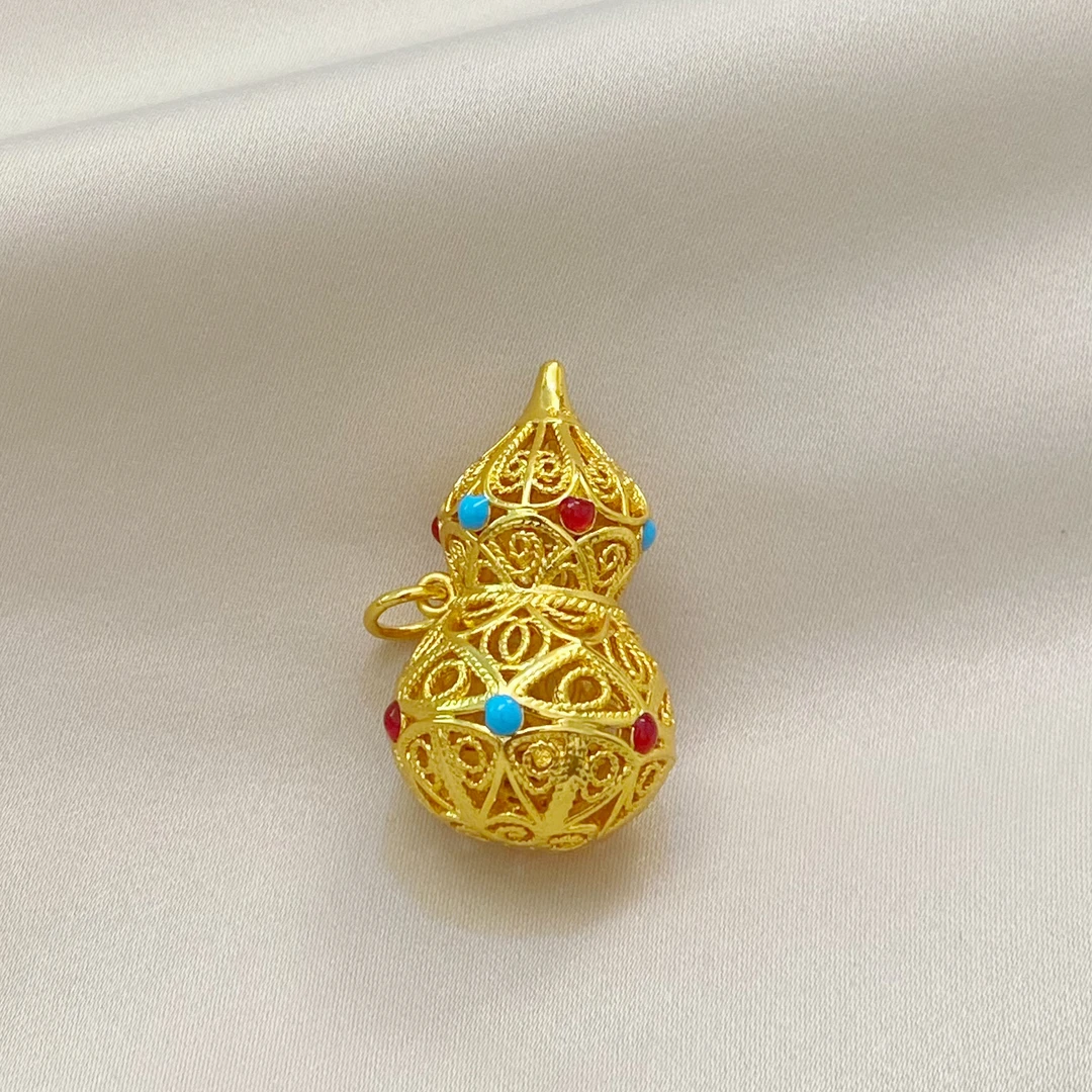 XL3404 花丝镂空葫芦吊坠 挂坠【单独吊坠】