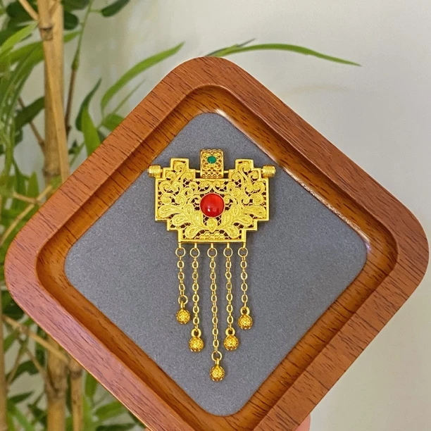 XL3441 四方如意流苏锁包吊坠【单独吊坠】