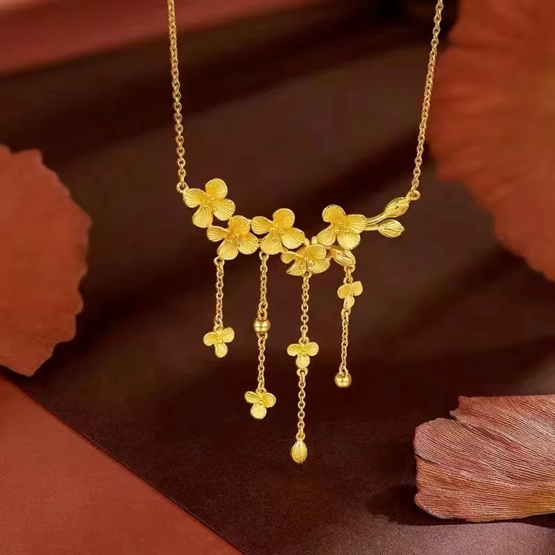 【清货专属链接】XL3053 丁香花项链一体套链