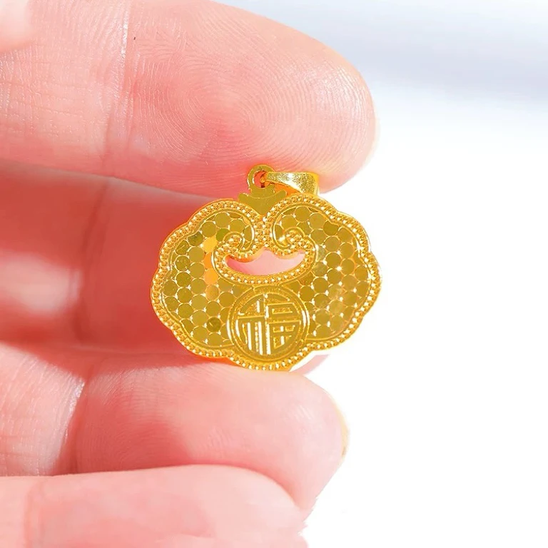 XL3419 龙鳞祥云小福锁【单独吊坠】