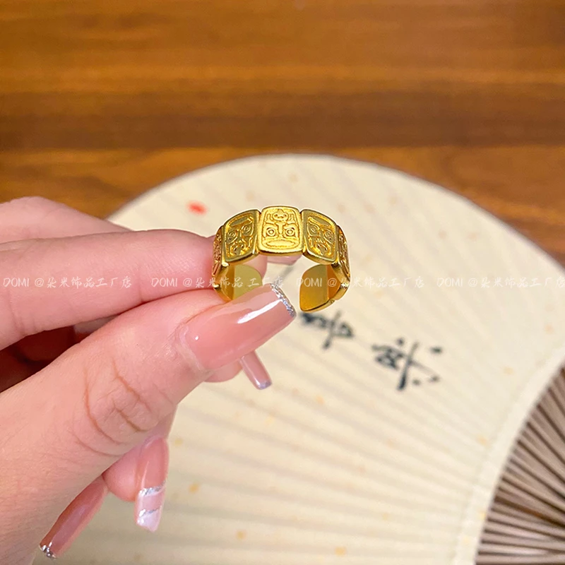 高货 开口扎基拉姆戒指可调节指环小众时尚男女饰品