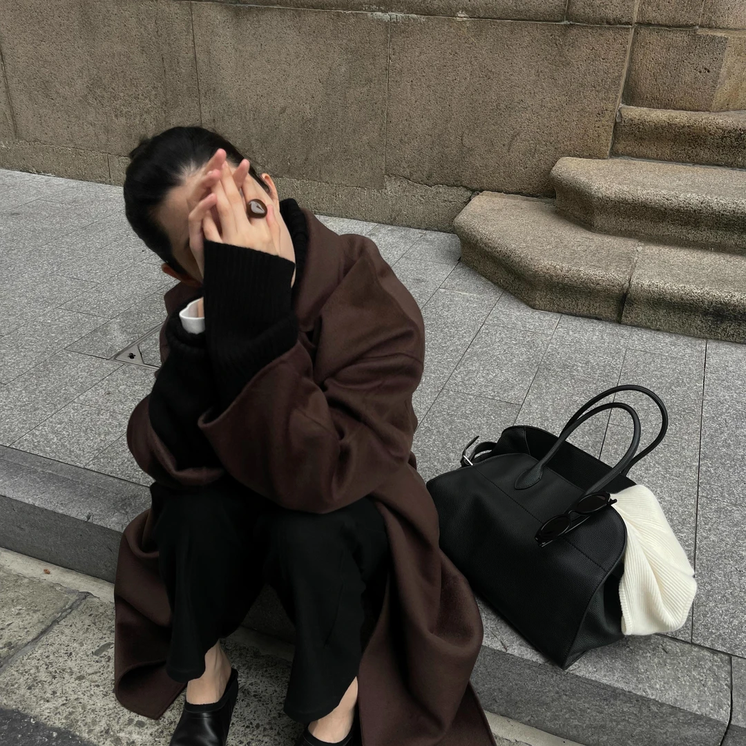 铜合金戒指 THESOONG|“法式珐琅'’镀K金乌木棕戒指 HBWCZB8008