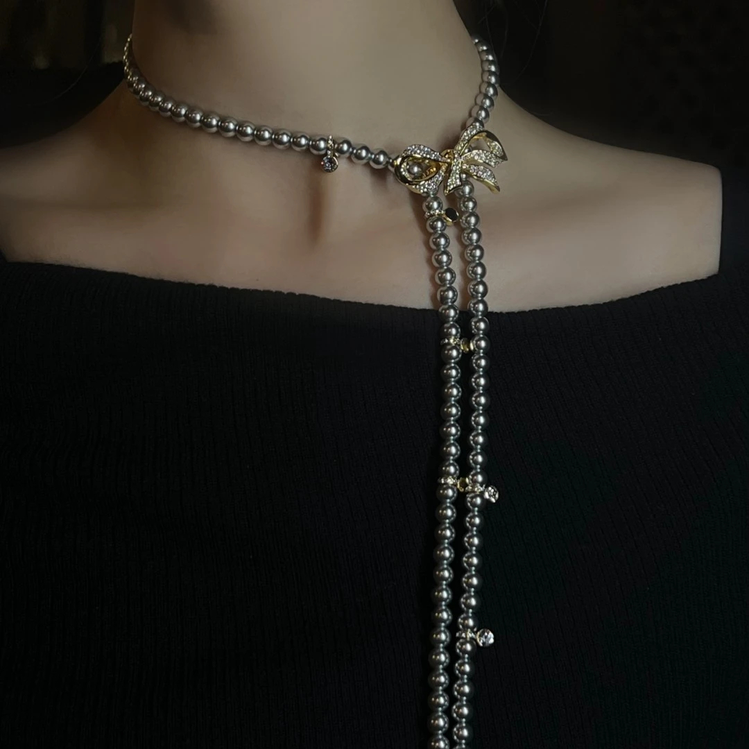 AOPOSS白姿 镀K金 [罗马假日项链]原创设计气质轻奢坠链