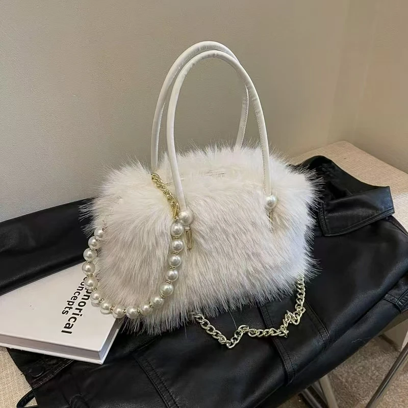 新中式百搭轻奢小众真毛休闲小包包原版正品手提包