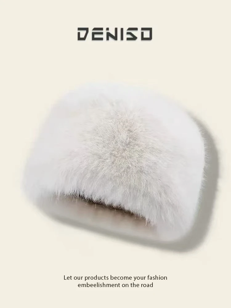 新中式真毛毛妈妈百搭保暖帽子2025款原版正品
