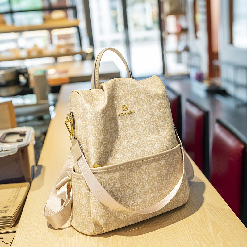 戈兰黛女士双肩包2025潮流大容量背包百搭旅行包轻便防盗背包女