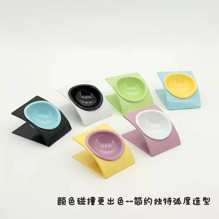 高端密胺斜面倾斜单碗  猫碗 狗碗宠物食具  狗饭盆