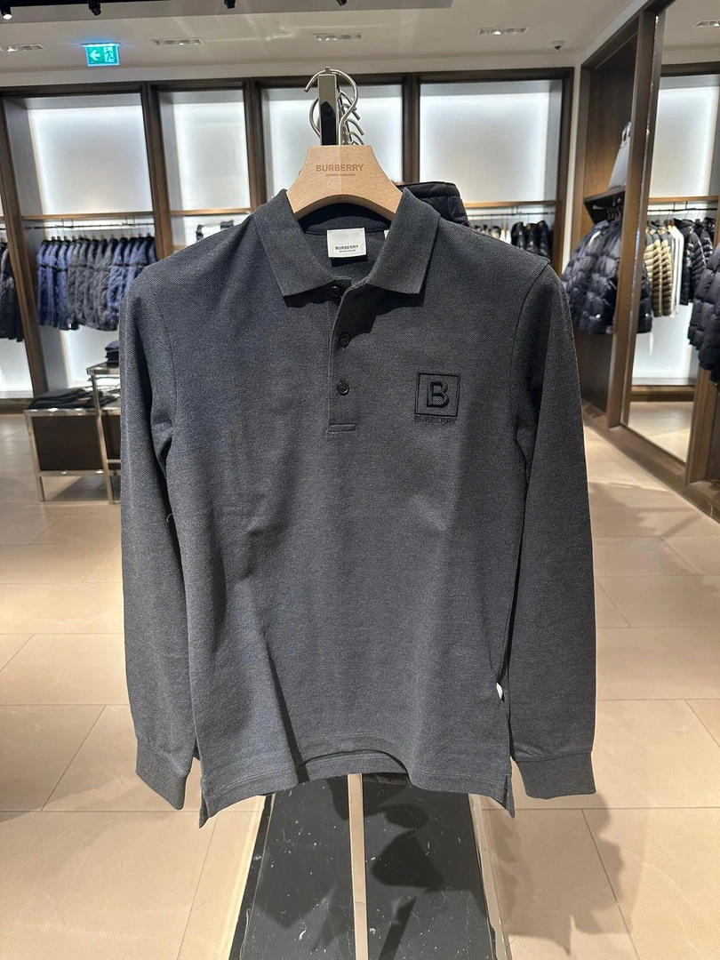 全新未使用 BURBERRY/博柏利 奥莱男士B标Polo衫翻领长袖&短袖