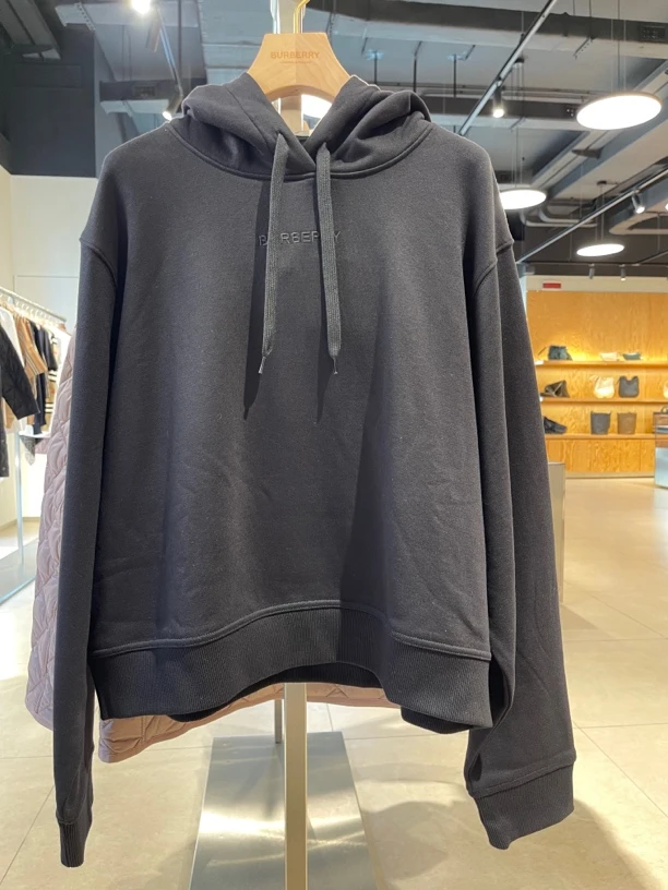 BURBERRY/博柏利女款字母绣花logo连帽卫衣