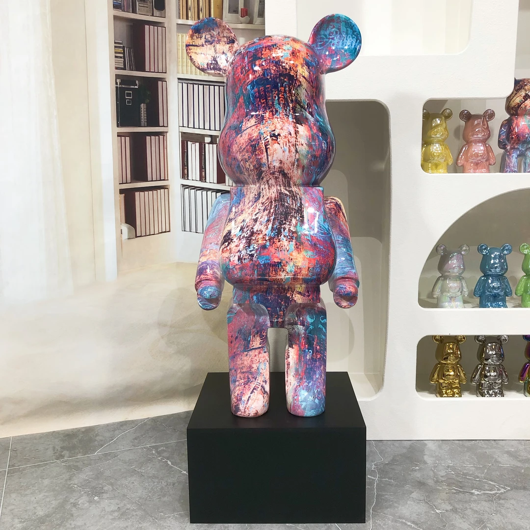 80厘米网红熊电视柜沙发旁落地大摆件门店橱窗办公室装饰客厅摆件